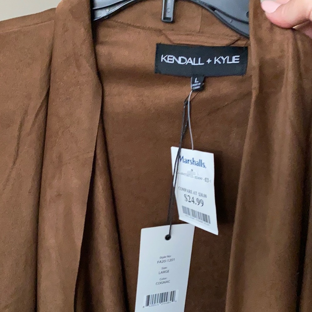 Kendal and Kylie suede cognac color jacket